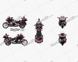 Honda Gold Wing Tour 2018 Motorcycle clipart