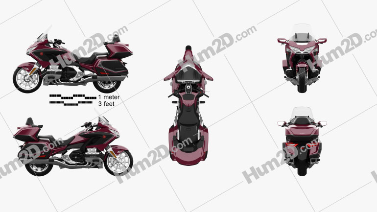 Honda Gold Wing Tour 2018 Motorcycle clipart