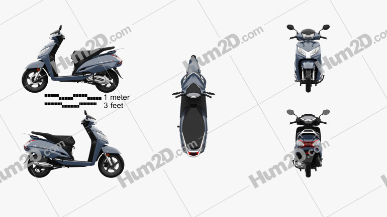 Honda Activa 125 2019 Moto clipart