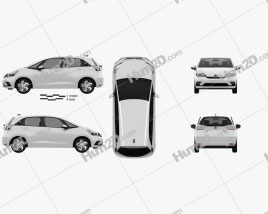 Honda Jazz e:HEV 2020 car clipart