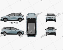 Honda Jazz e:HEV Crosstar 2020 car clipart