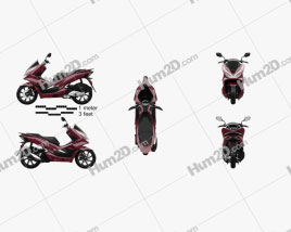 Honda PCX 150 2019 Motorrad clipart