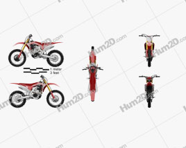 Honda CRF250R 2019 Motorcycle clipart
