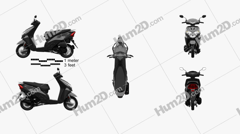 Honda Dio 2020 Motorcycle clipart