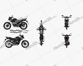 Honda CB125F 2020 Motorcycle clipart