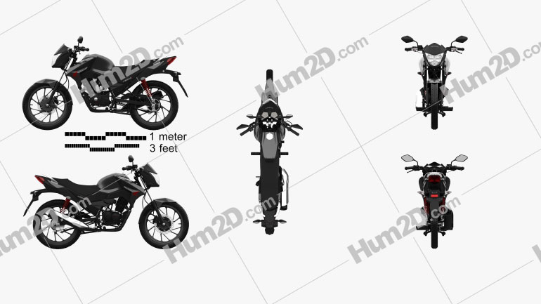 Honda CB125F 2020 Motorcycle clipart