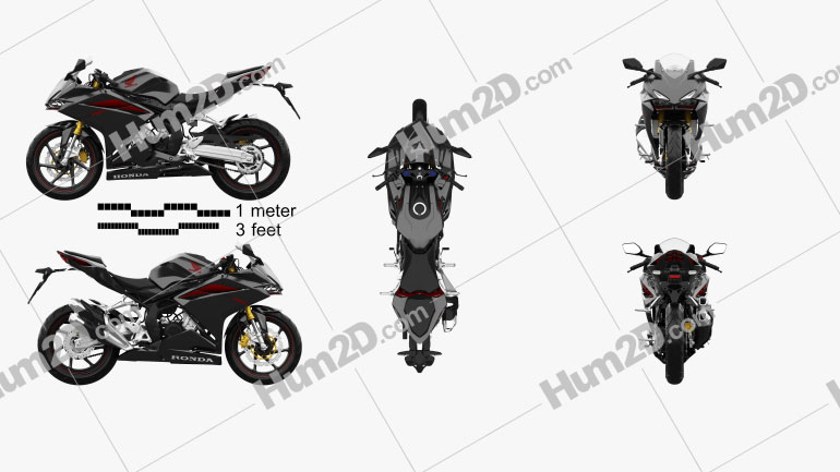 Honda CBR250RR 2020 Motorcycle clipart