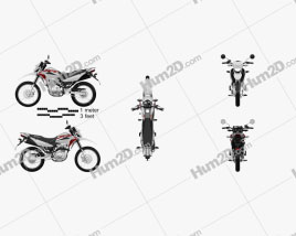 Honda XR150 L 2020 Motorcycle clipart