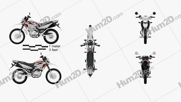 Honda XR150 L 2020 Motorcycle clipart