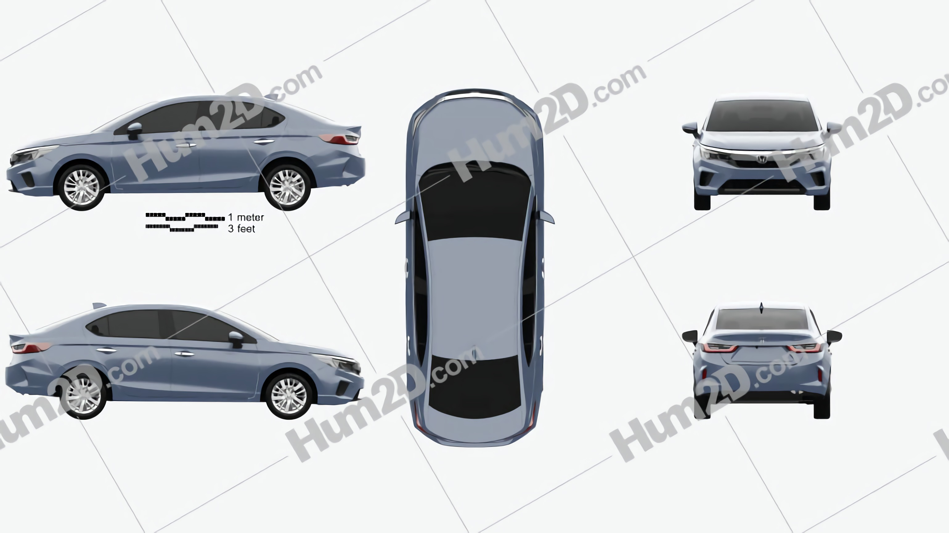 Honda City 2020 car clipart