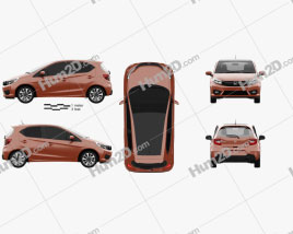 Honda Brio RS Schrägheck 2020 car clipart