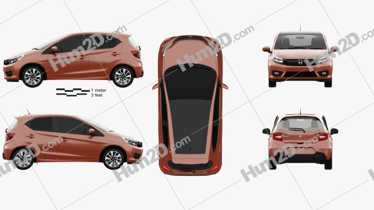 Honda Brio Rs Hatchback 2020 Clipart And Blueprint Download Vehicles Clip Art Images In Png Psd