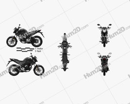 Honda CB160F 2020 Motorcycle clipart