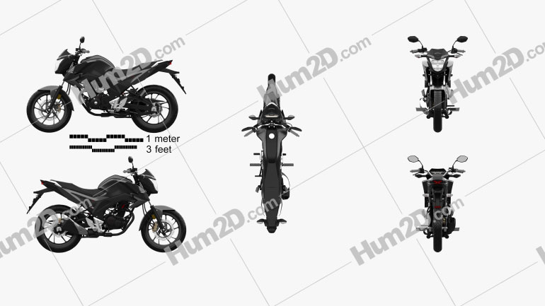 Honda CB160F 2020 Moto clipart