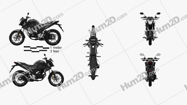 Honda CB160F 2020 Motorcycle clipart