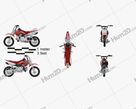 Honda CRF50F 2014 Motorcycle clipart