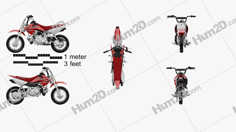 Honda CRF50F 2014 Motorcycle clipart