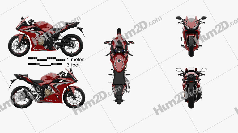 Honda CBR500R ABS 2020 Moto clipart