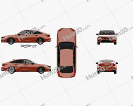 Honda Civic sedan 2022 car clipart