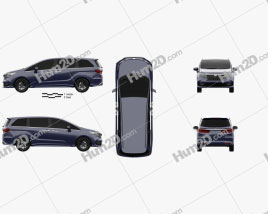 Honda Odyssey e-HEV Absolute EX 2021 clipart