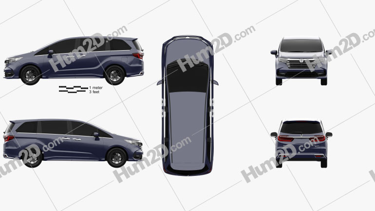 Honda Odyssey e-HEV Absolute EX 2021 clipart