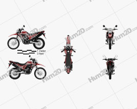 Honda XR190L 2020 Motorcycle clipart