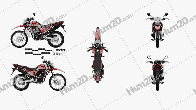 Honda XR190L 2020 Motorcycle clipart