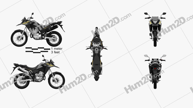 Honda XRE300 ABS 2022 Clipart Image