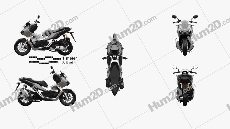 Honda ADV 150 2021 Motorcycle clipart