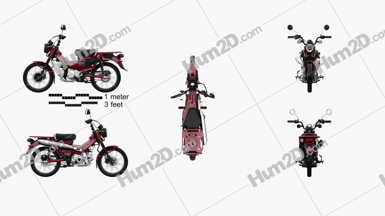Honda CT125 2021 Motorcycle clipart