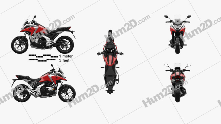 Honda NC750X 2021 Motorcycle clipart