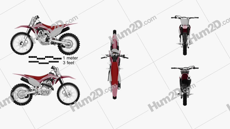 Honda CRF250F 2021 Motorcycle clipart