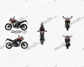 Honda CB500X 2022 Moto clipart