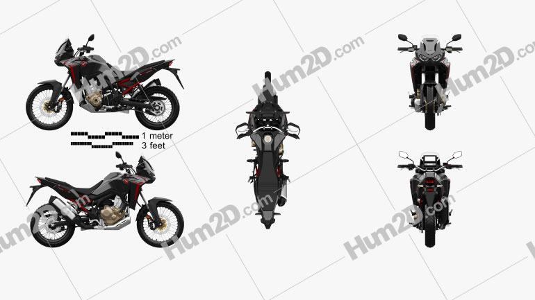 Honda CRF1100L Africa Twin 2021 PNG Clipart