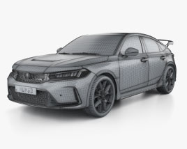Honda Civic hatchback Type R 2024 car clipart