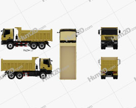 Hongyan Kingkan Powerforce 380 Muldenkipper 3-Achs 2011 clipart