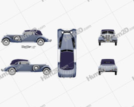 Horch 853 A Sport Kabriolett 1935 car clipart