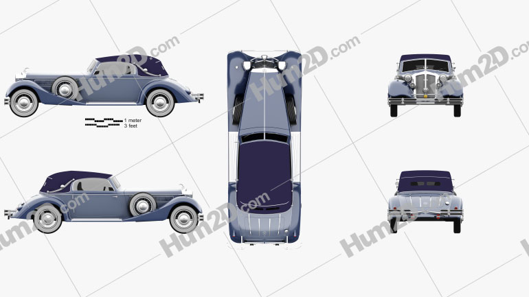 Horch 853 A Sport Cabriolet 1935 car clipart