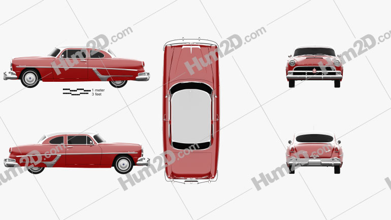 Hudson Hornet 2 Door 1954 Clipart Download Vehicles Clipart Images And Blueprints In Png Psd