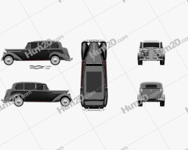 Humber Pullman Limousine 1945 car clipart