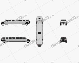 Hummer H2 Limousine 2010 car clipart