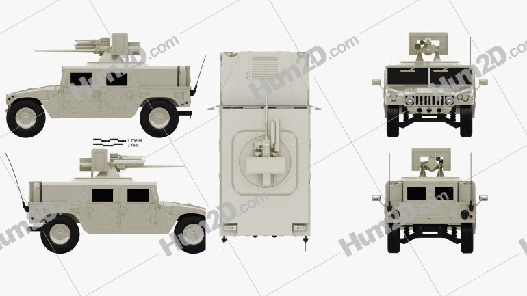 Hummer M242 Bushmaster 2011 car clipart