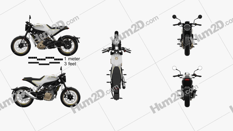 Husqvarna 401 Vitpilen 2017 Motorcycle clipart