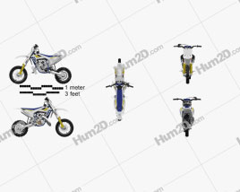 Husqvarna TC 50 2016 Motorcycle clipart