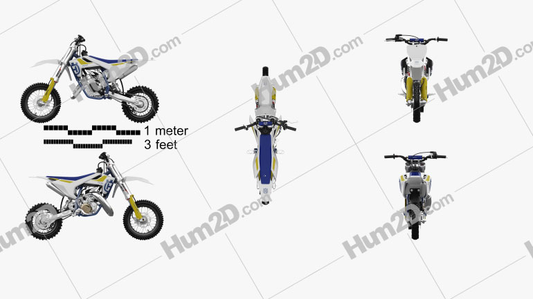 Husqvarna TC 50 2016 Motorcycle clipart