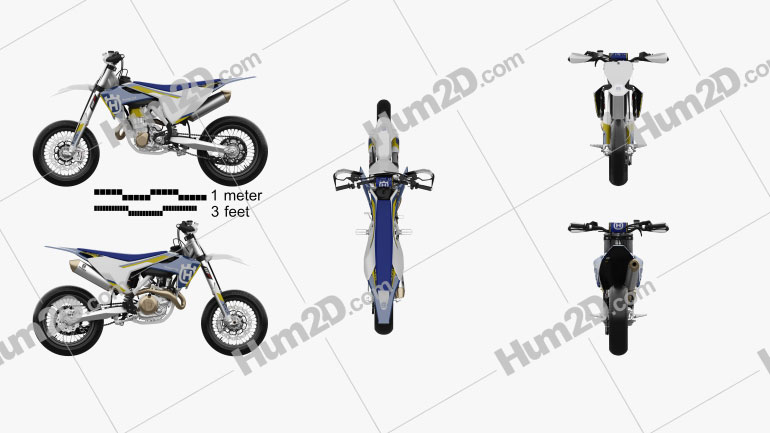 Husqvarna FS450 2016 Motorcycle clipart