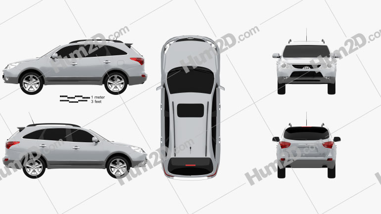 Hyundai ix55 Veracruz 2011 car clipart