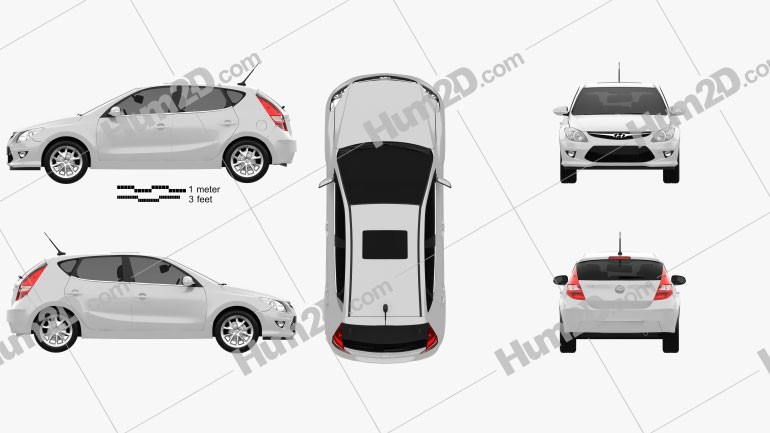 Hyundai I30 11 Clipart Download Vehicles Clipart Images And Blueprints In Png Psd
