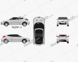 Hyundai Veloster 2012 car clipart