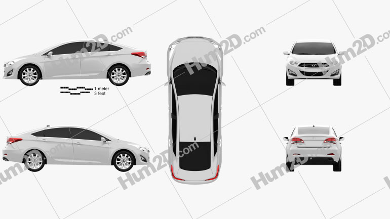 Hyundai i40 sedan 2012 car clipart